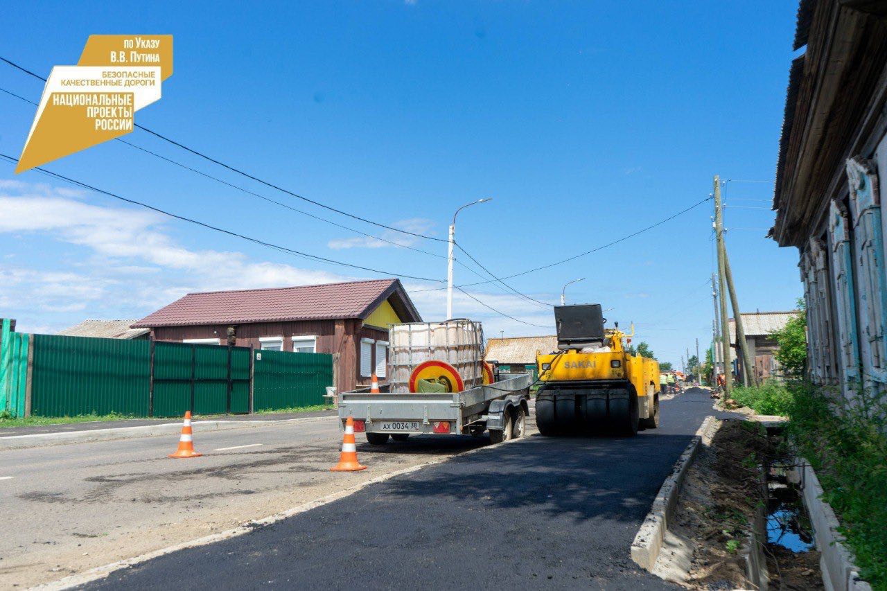 Готовность 95%. В Кабанском районе завершают капитальный ремонт трассы между Оймуром и Дуланом.